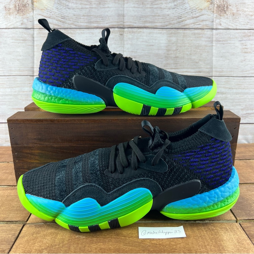 Adidas Trae Young 2 Black Green Blue Basketball Shoes